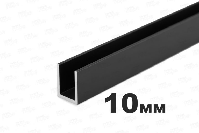 П -профиль из алюминия для стекла 10мм купить по цене от 3250₽ ⇨ Great Hope
